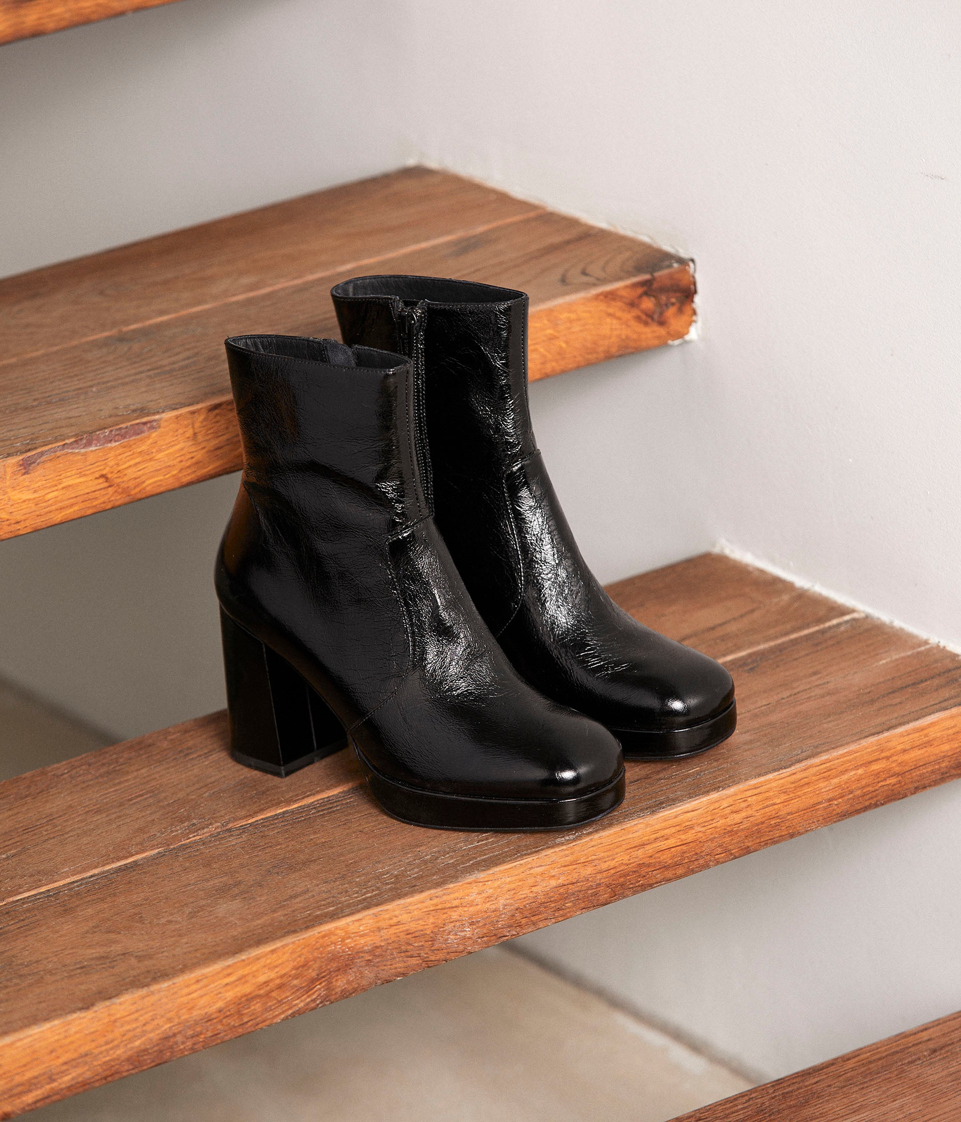 Bottines a talon clearance noir femme