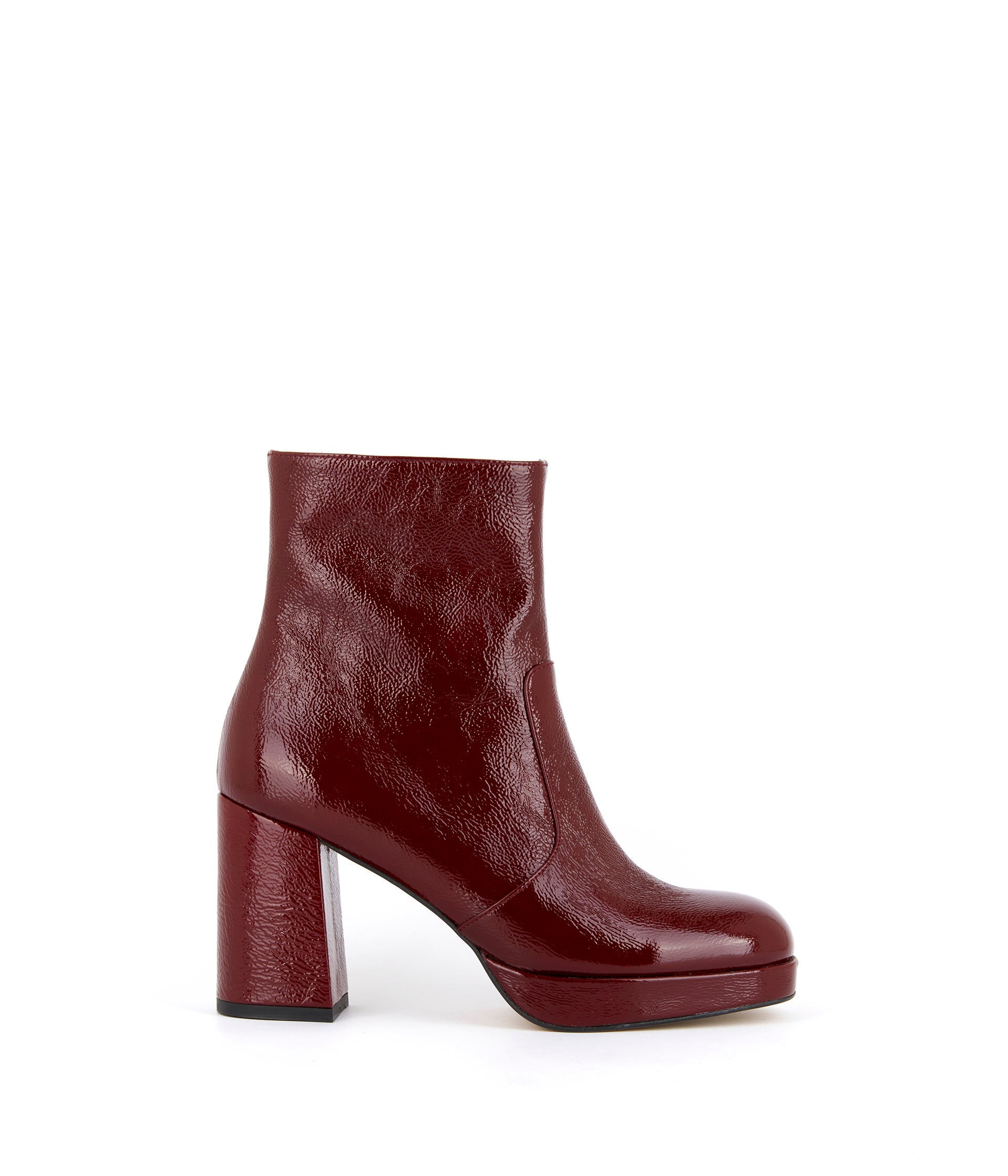 Boots bordeaux verni Alissa Boots Bottines Femme Mellow Yellow
