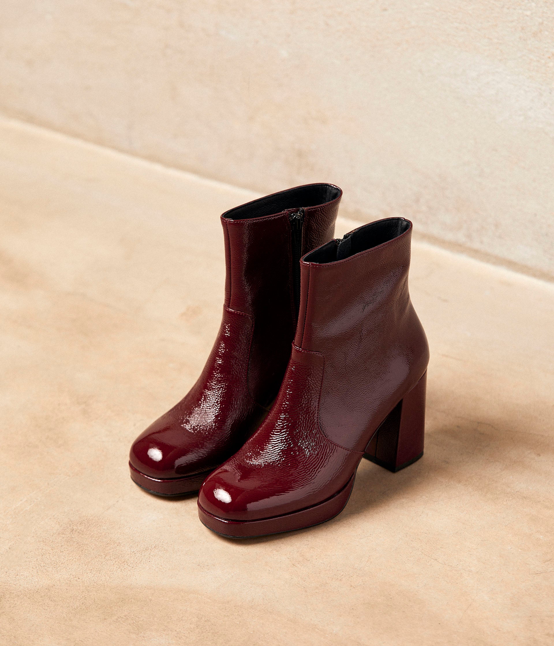 Bottines bordeaux sales