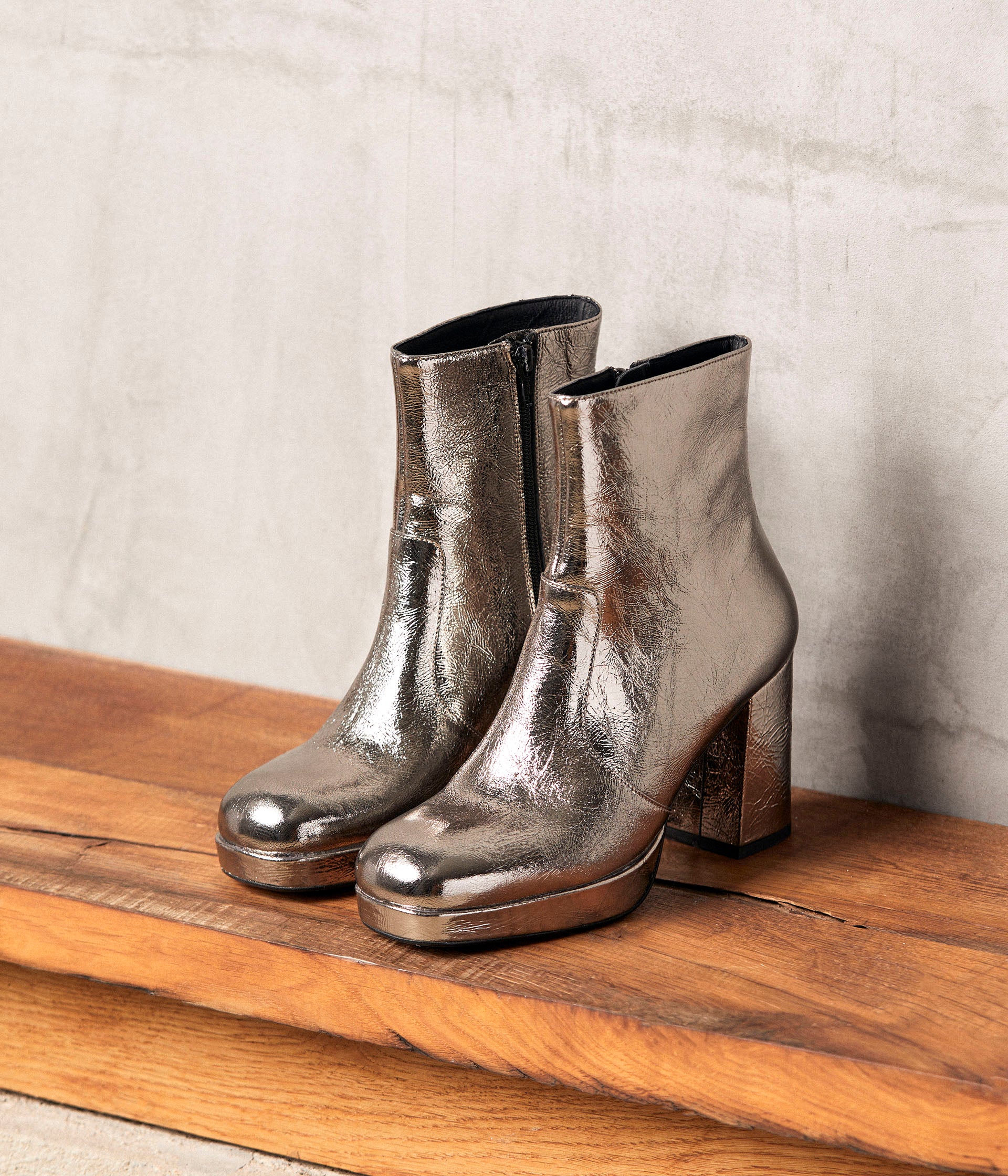 Boots argentées best sale