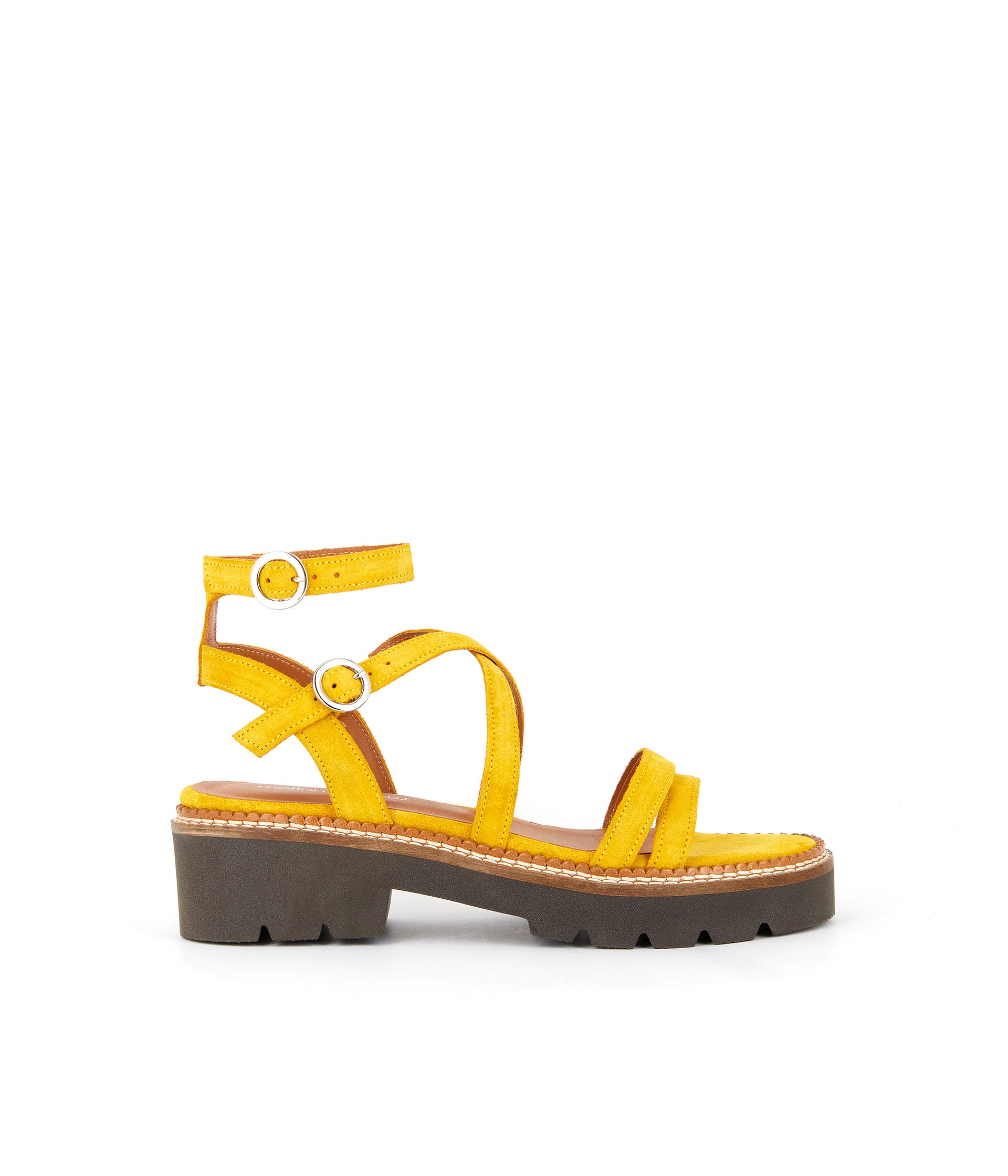 Sandales jaunes crantees Ines Sandales Femme Mellow Yellow