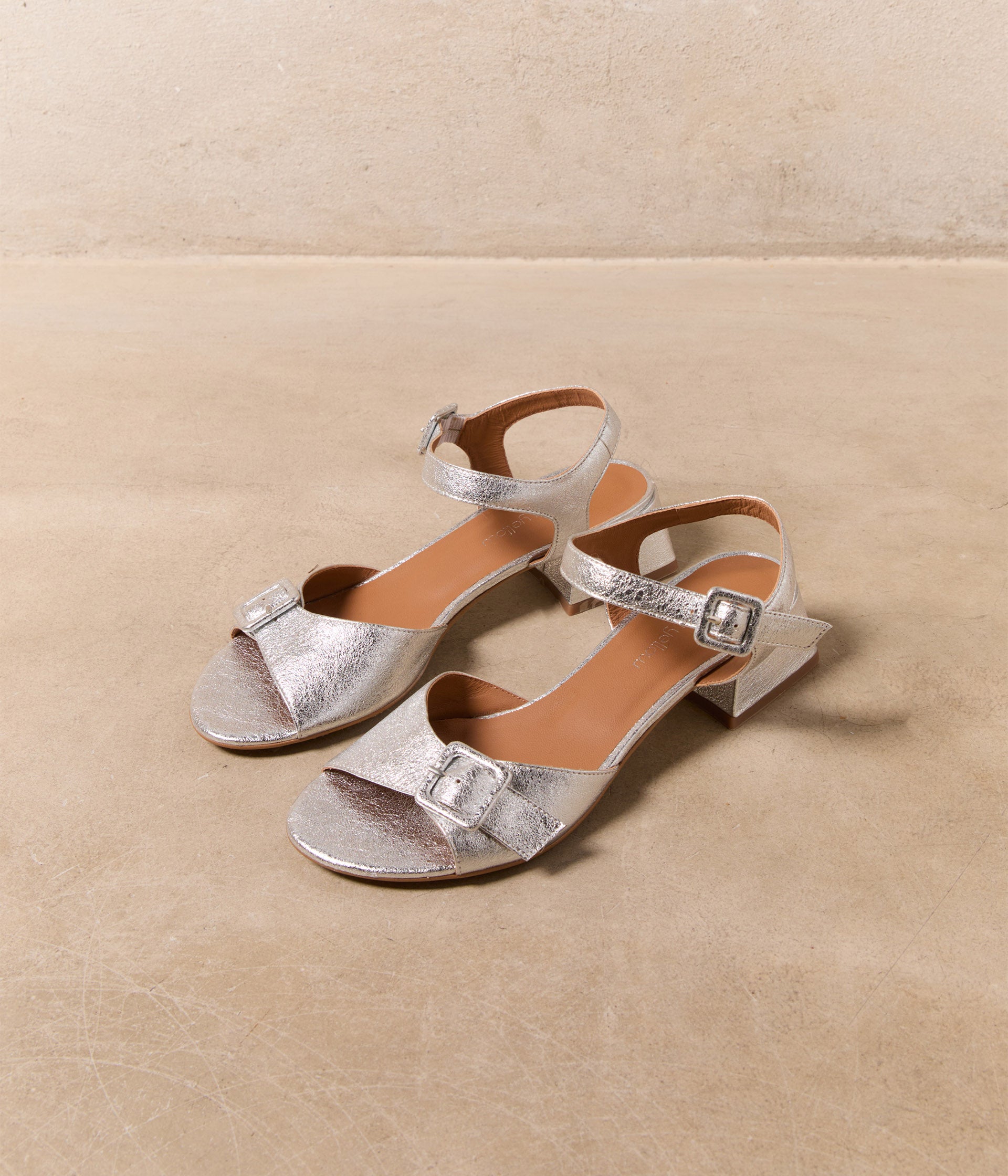 Sandales dorées top mellow yellow