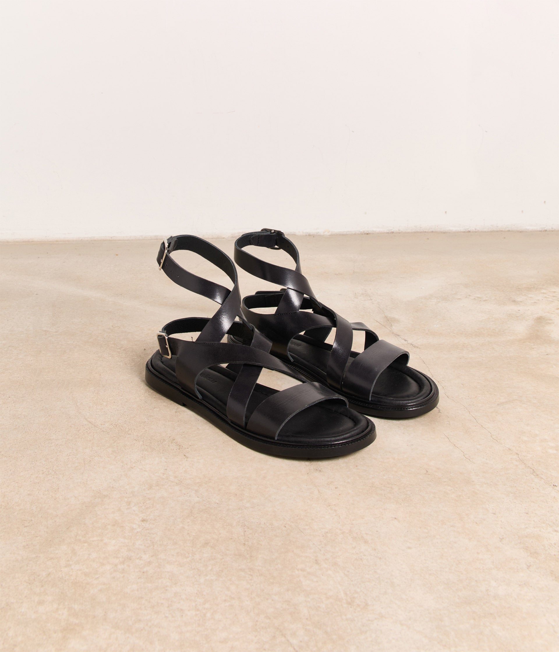 Sandales plates noire on sale