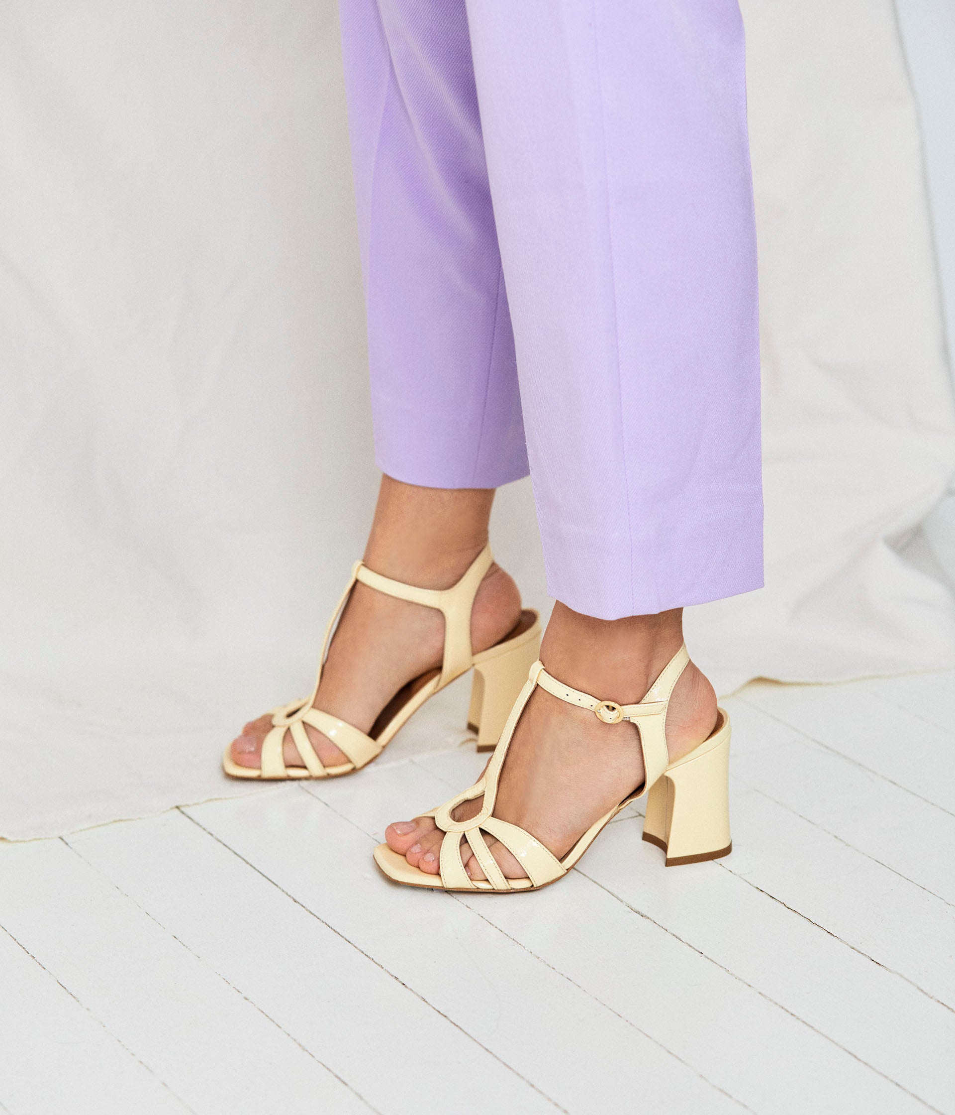 Sandales jaunes Sandy Sandales Femme Mellow Yellow
