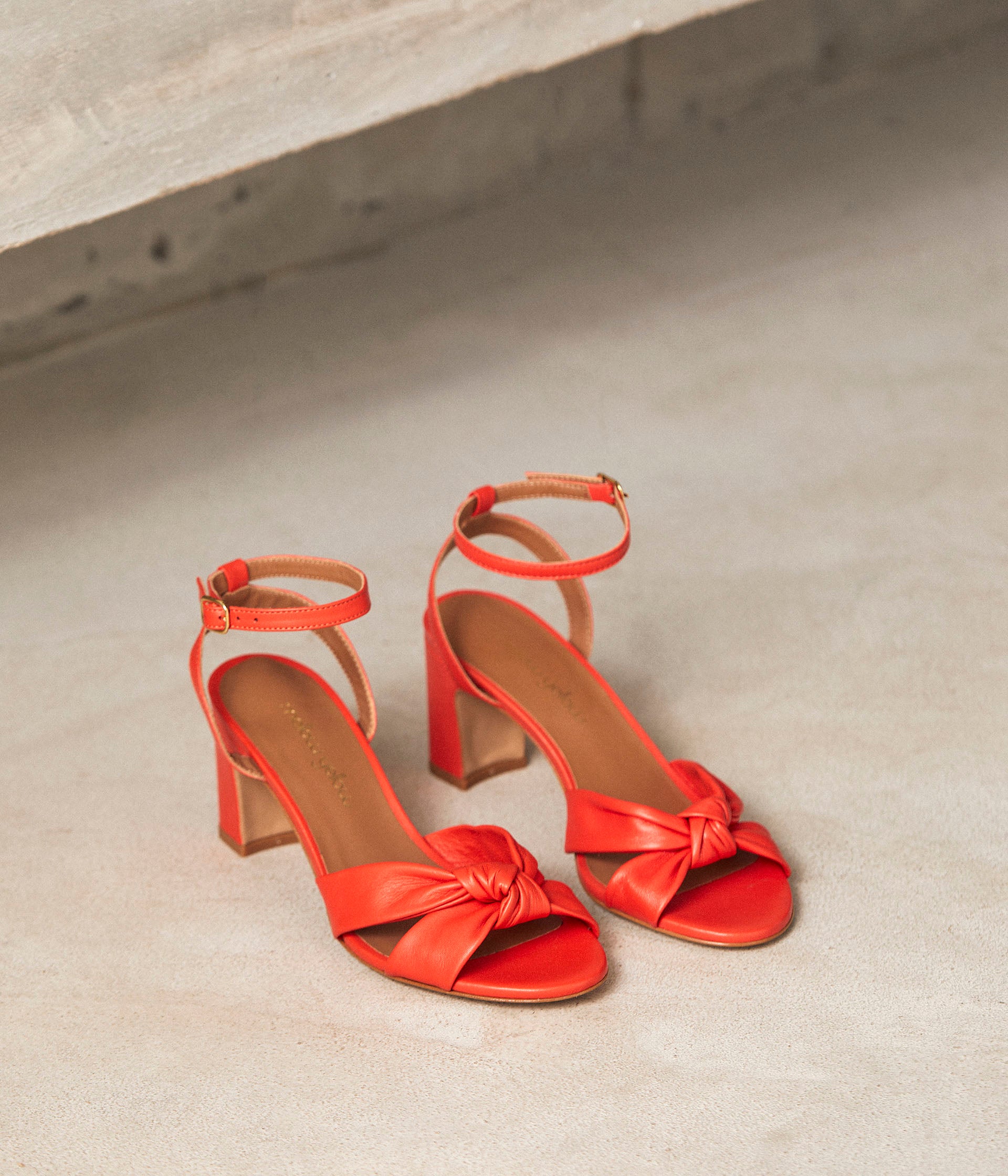 Sandales best sale orange femme