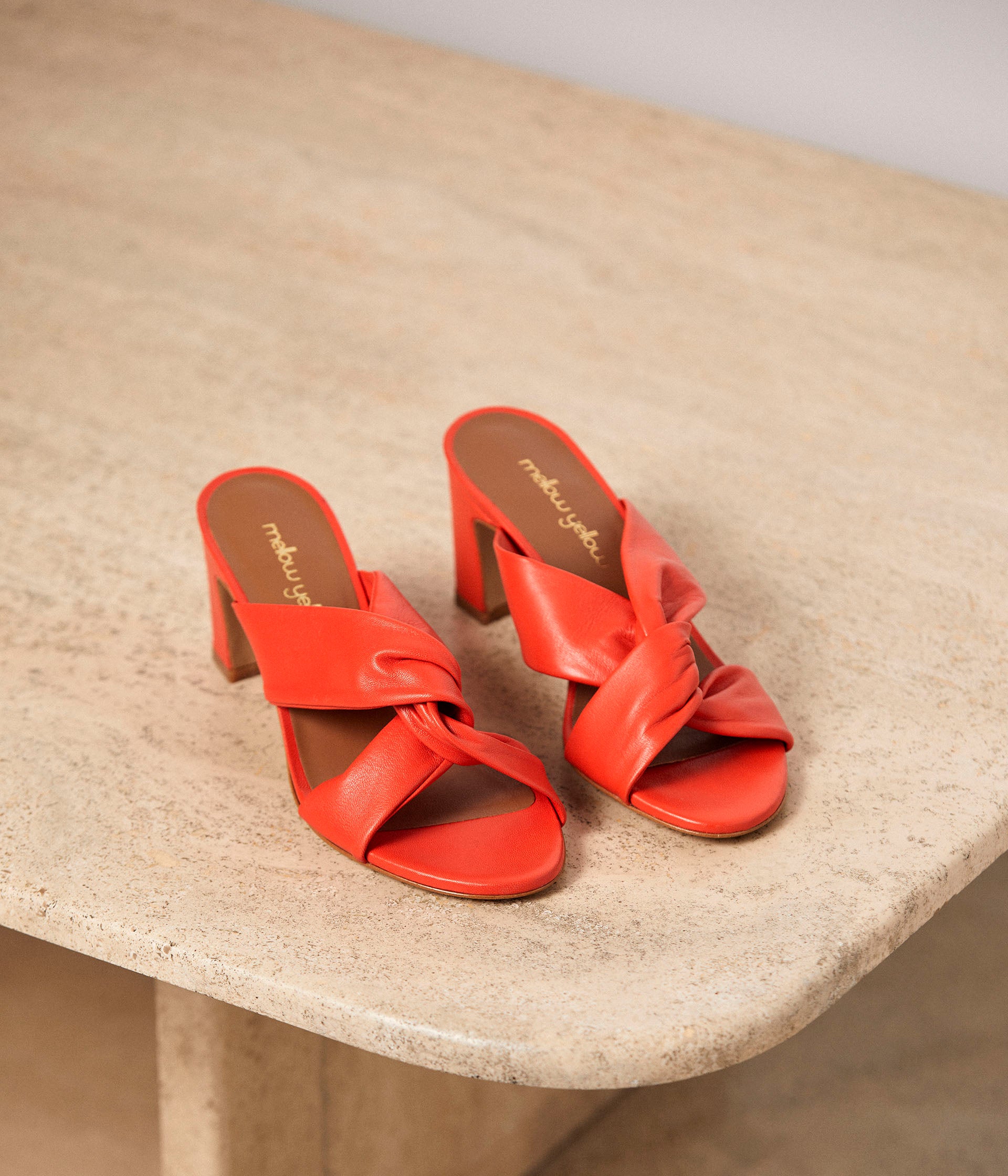 Sandales mules deals cuir femme