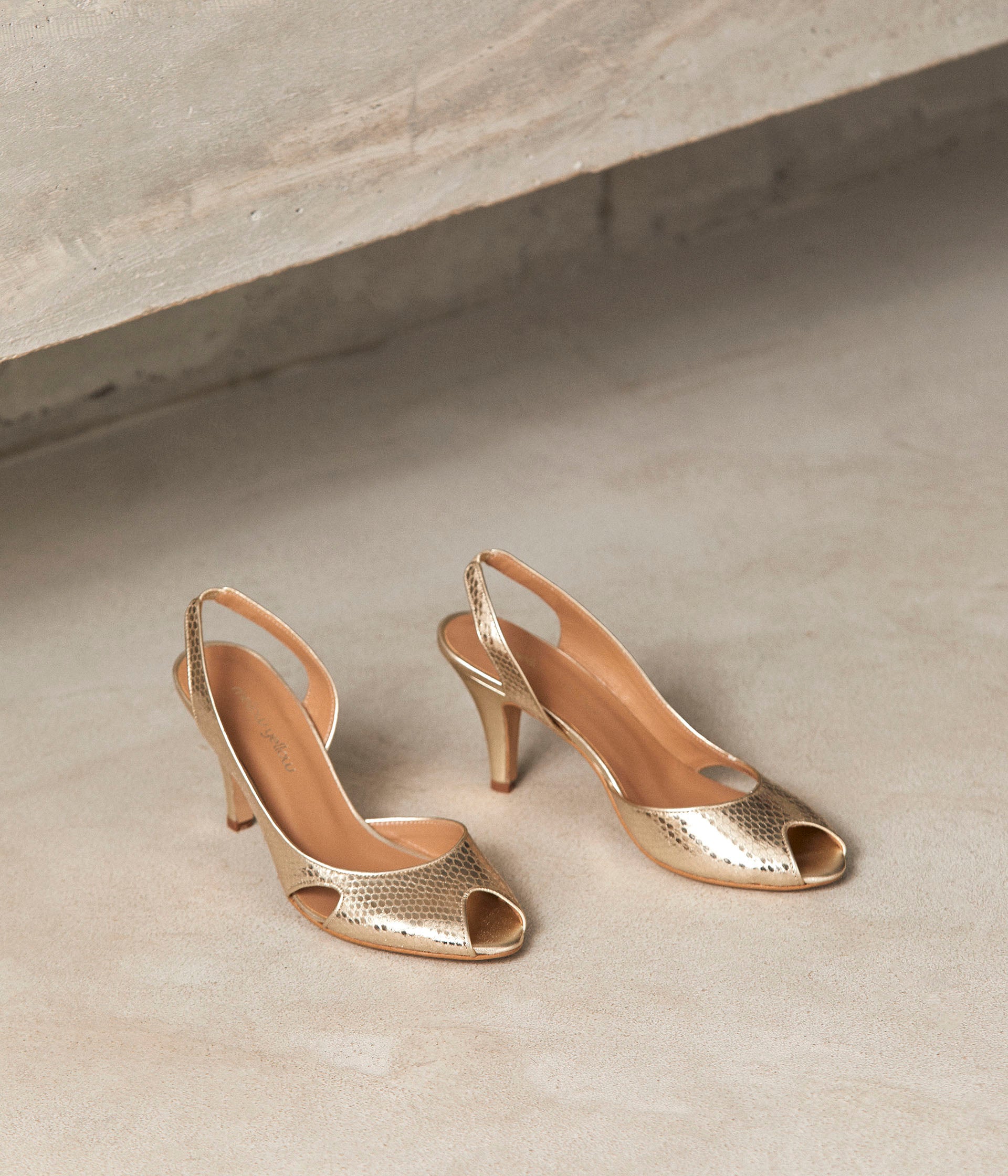 Slingbacks platine Felicia Sandales Femme Mellow Yellow