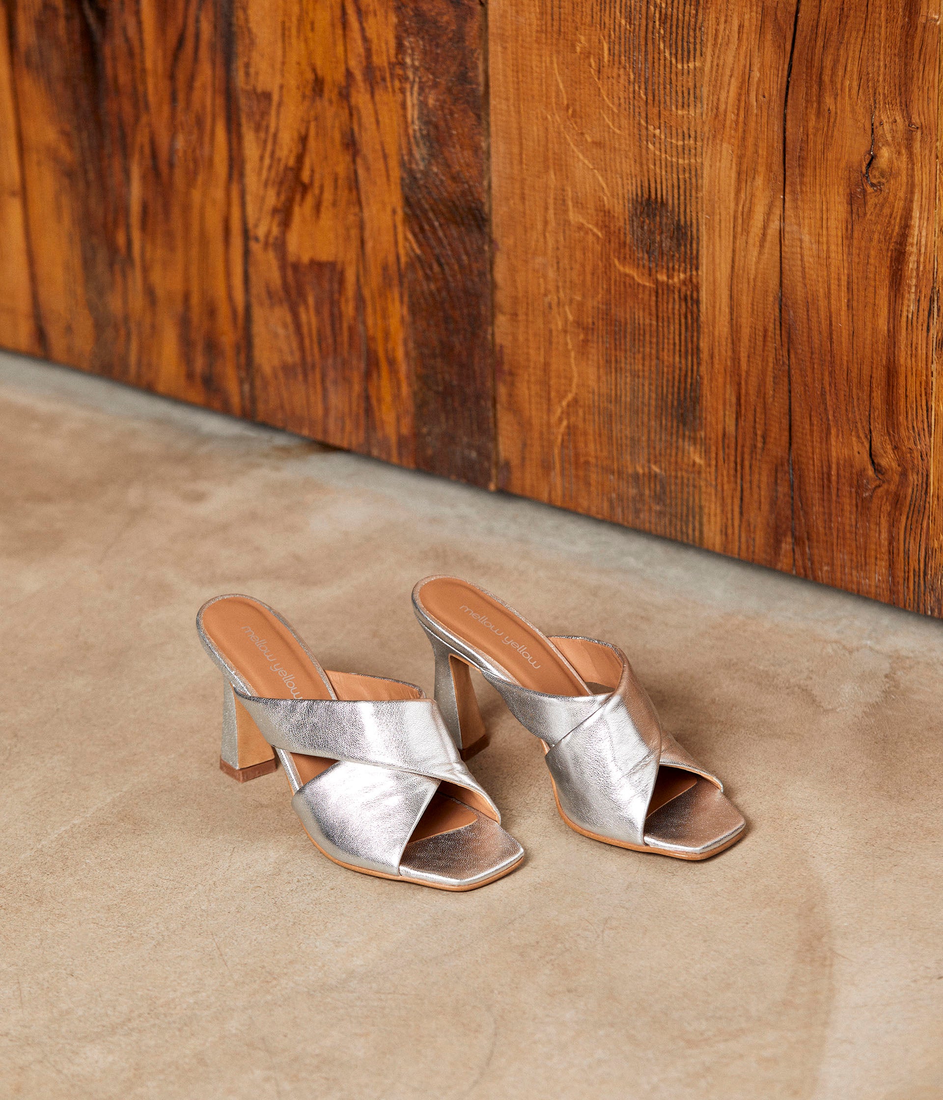 Mules argentées best sale