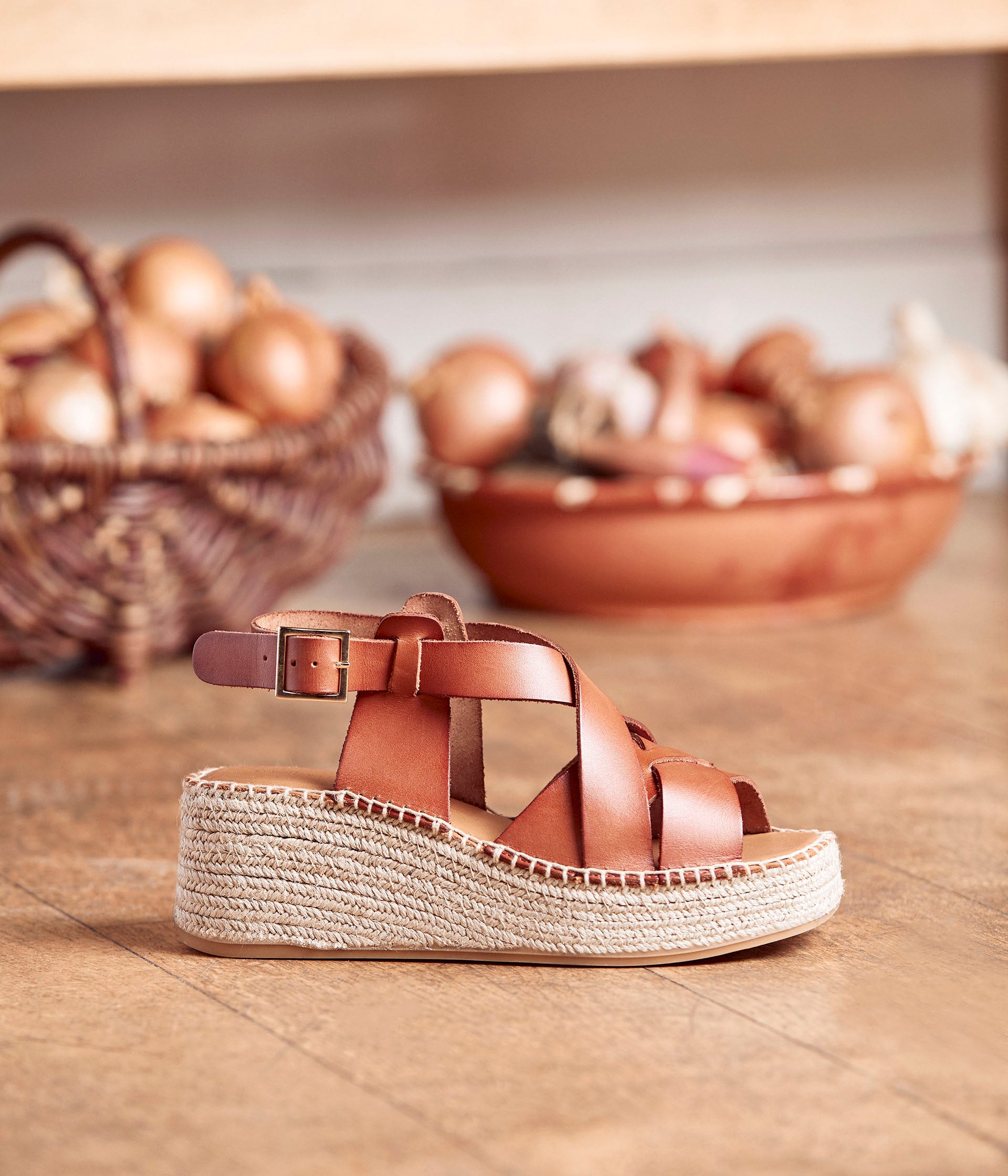 Espadrilles cognac Elise Espadrilles Femme Mellow Yellow