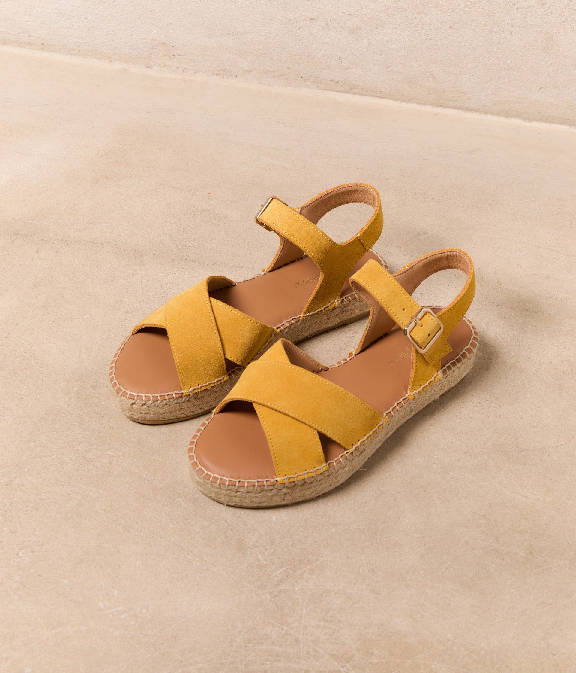 Sandales corde ocre Pio