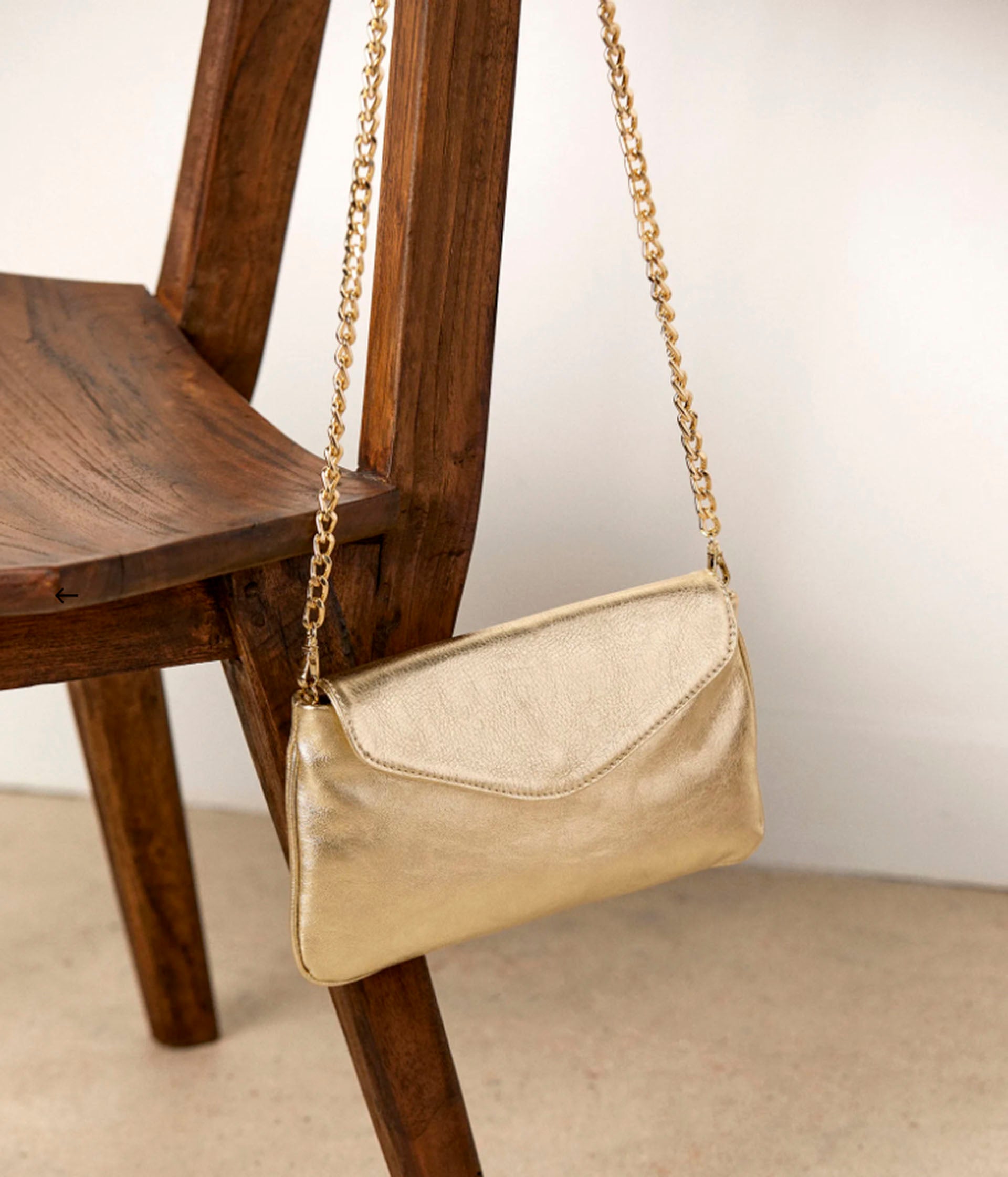 Sac en cuir doré clearance