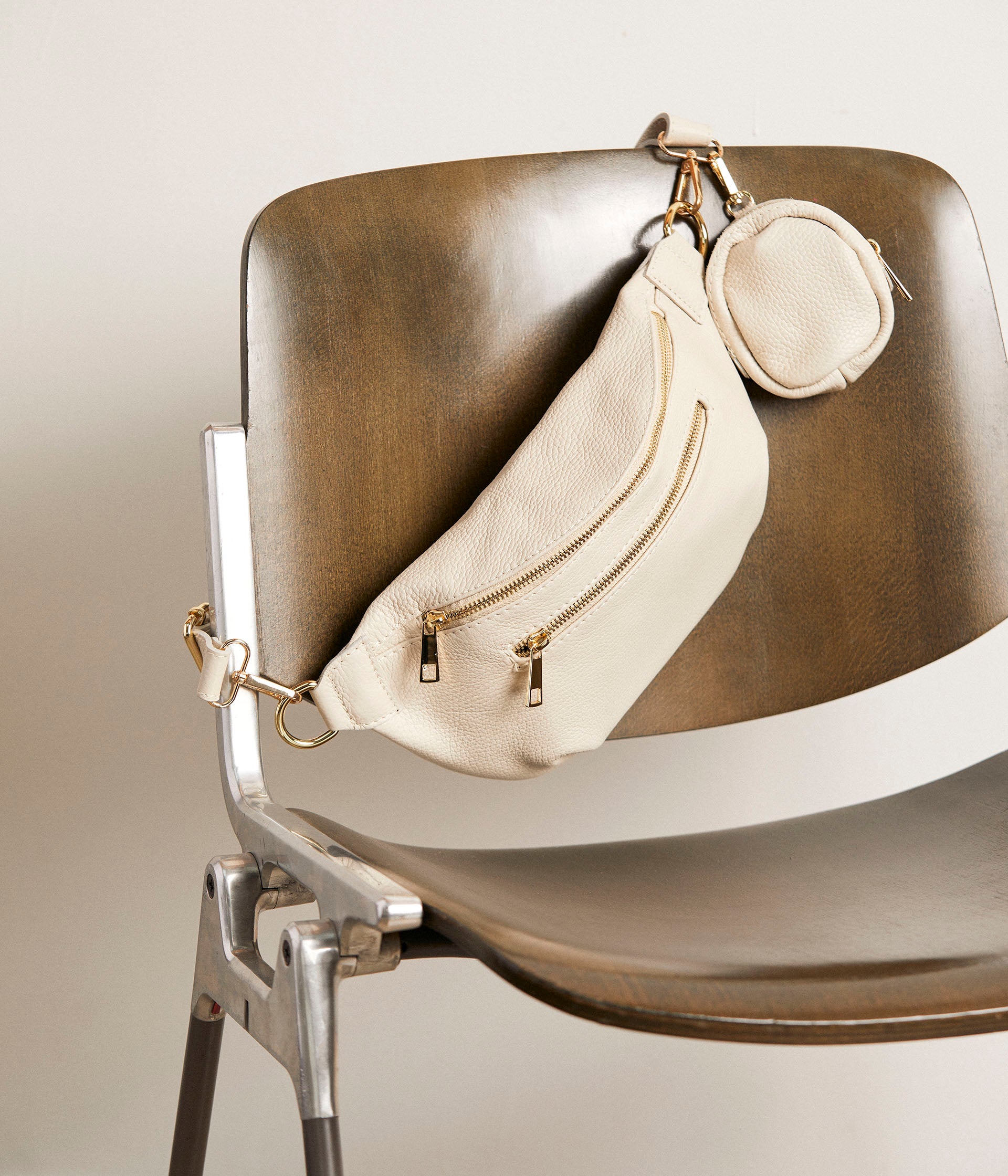 Banane cuir cru Polly Sacs Pochettes Maroquinerie Mellow Yellow