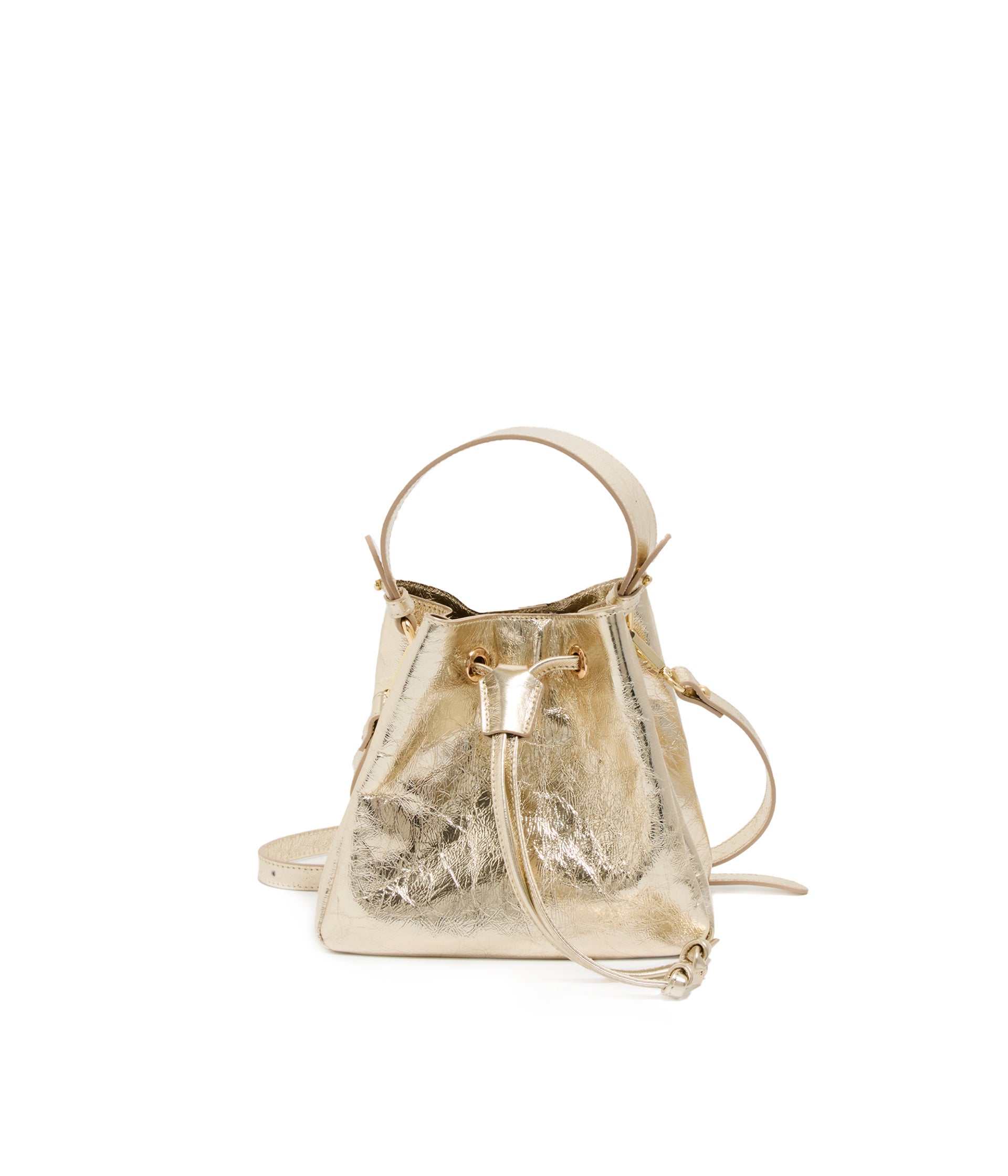 Sac seau dore Boogie Sacs Pochettes Maroquinerie Mellow Yellow