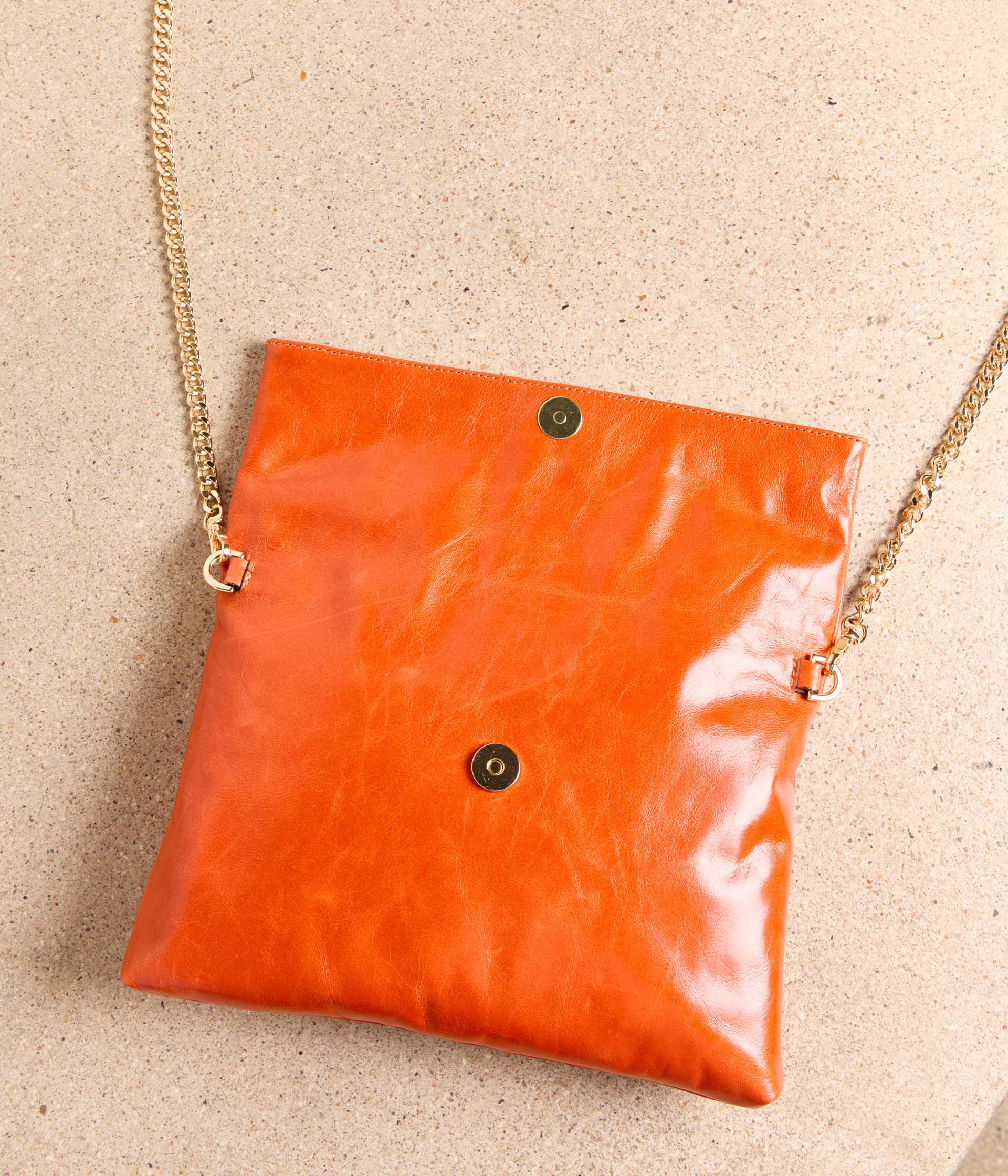 Pochette orange Nova Sacs Pochettes Maroquinerie Mellow Yellow
