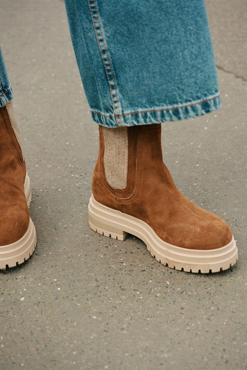 Chelsea boots velours