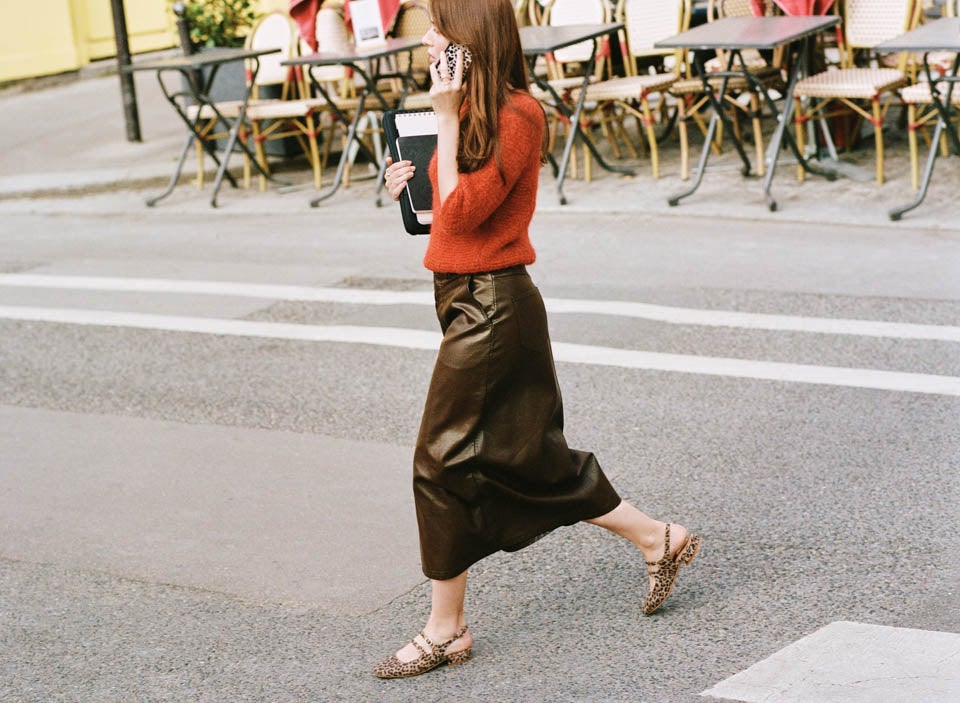 Slingbacks léopard femme