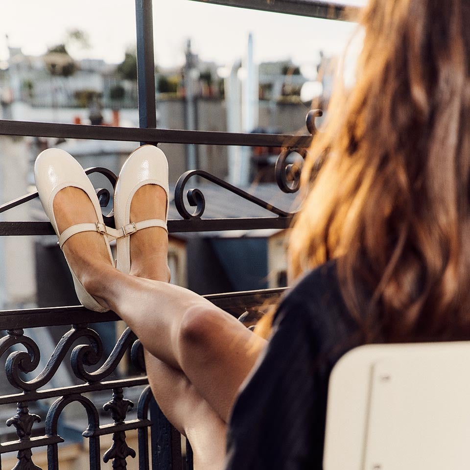 Ballerines souples en cuir femme